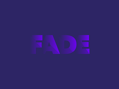 Fade Logo brand branding fade flat icon identity lettering logo typography verbicon violet wordmark