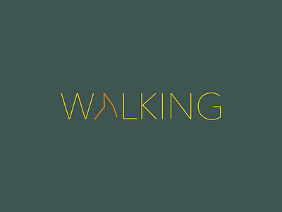 Walking Logo brand branding cross flat icon identity lettering logo typography verbicon walking wordmark