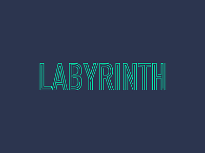 Labyrinth Logo brand branding clever flat icon identity labyrinth lettering logo typography verbicon wordmark