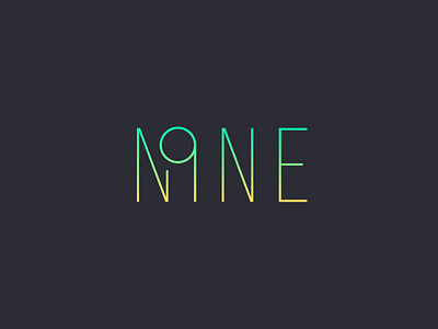 Nine clever wordmark brand clever flat icon illustration lettering logo nine typography verbicon wordmark