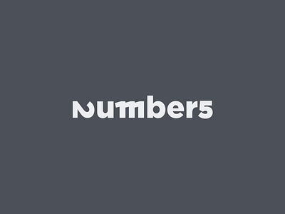 Numbers Logo brand clever flat icon illustration lettering logo numbers typography verbicon wordmark