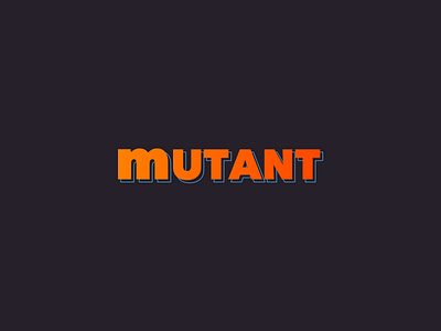 Mutant wordmark brand clever flat icon illustration lettering logo mutant typography verbicon wordmark