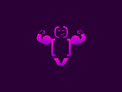 Mr. Olimpia clever code coding fitness flat girls icon minimal muscles pink wordmark