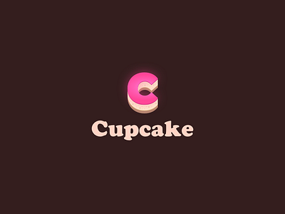 Cupcake Logo bakery cheesecake cream cupcake logo pink sweet tasty wordmark