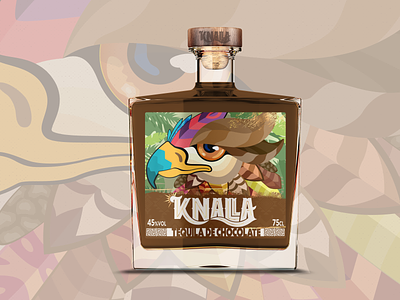 KNALLA - Tequila de chocolate aguila design graphic design label packaging tequila vector
