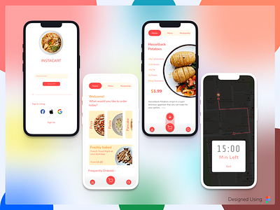 Food Ordering App Redesign adobe android apple branding challenge design figma ios iphone ui ui design ux