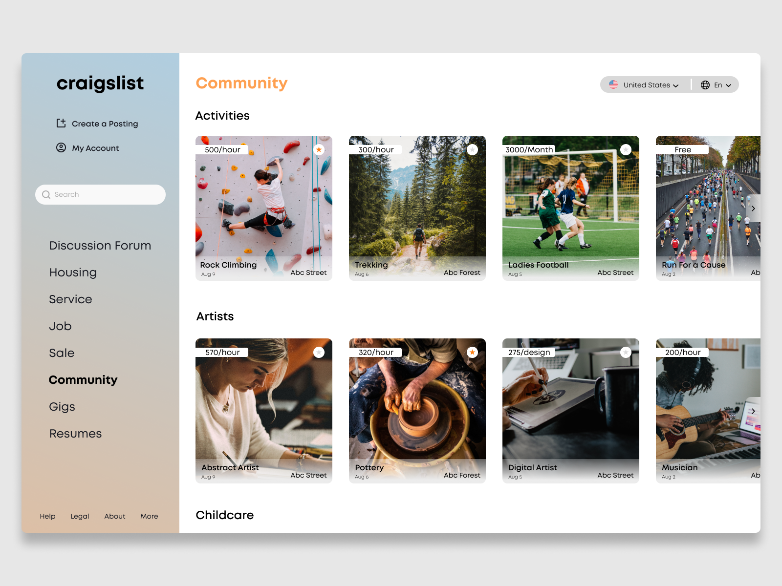 Craigslist Website Redesign by Rishabh Verma on Dribbble