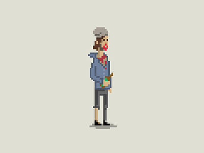 Frank, Shameless illustration man pixel art