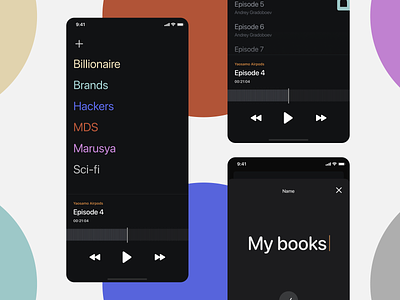 Chameleon / Audiobook Player audio audiobook audiobook player books ios iphone mobile player playlist swift user interface