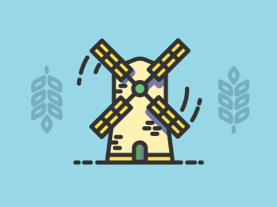 Bakery bakery creativemarket icon illustration wheat windmill