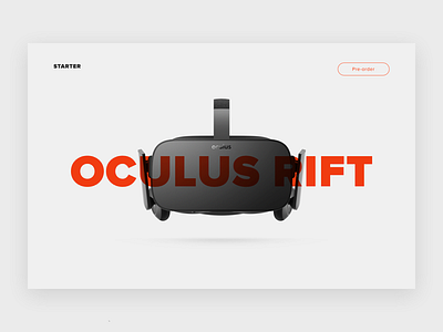 Main screen sample landing oculus rift starter ui web