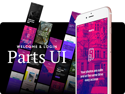 Parts UI & UI8 animation app bravebros icon ios kit mobile parts principle ui walkthrough welcome