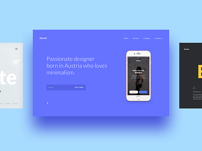 Episode playing with layouts designer episode header layout personal portfolio site web