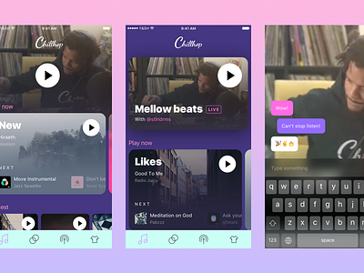 Music app concept concept mobile music