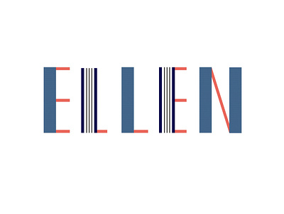 ELLEN Primary lettermark logo brand branding design identity lettermark logo typography