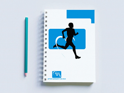 Notepad mockup for ASFR brand branding design identity logo