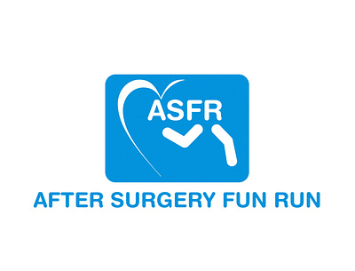 Logo typ and mark for After Surgery Fun Run brand branding design identity logo