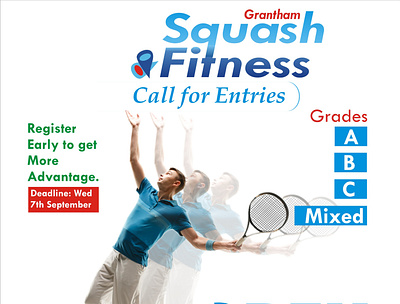Grantham Squash Fitness Flyer branding design flyer