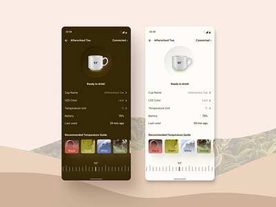 Smart Cup Mobile Design - Font Weight Experiment