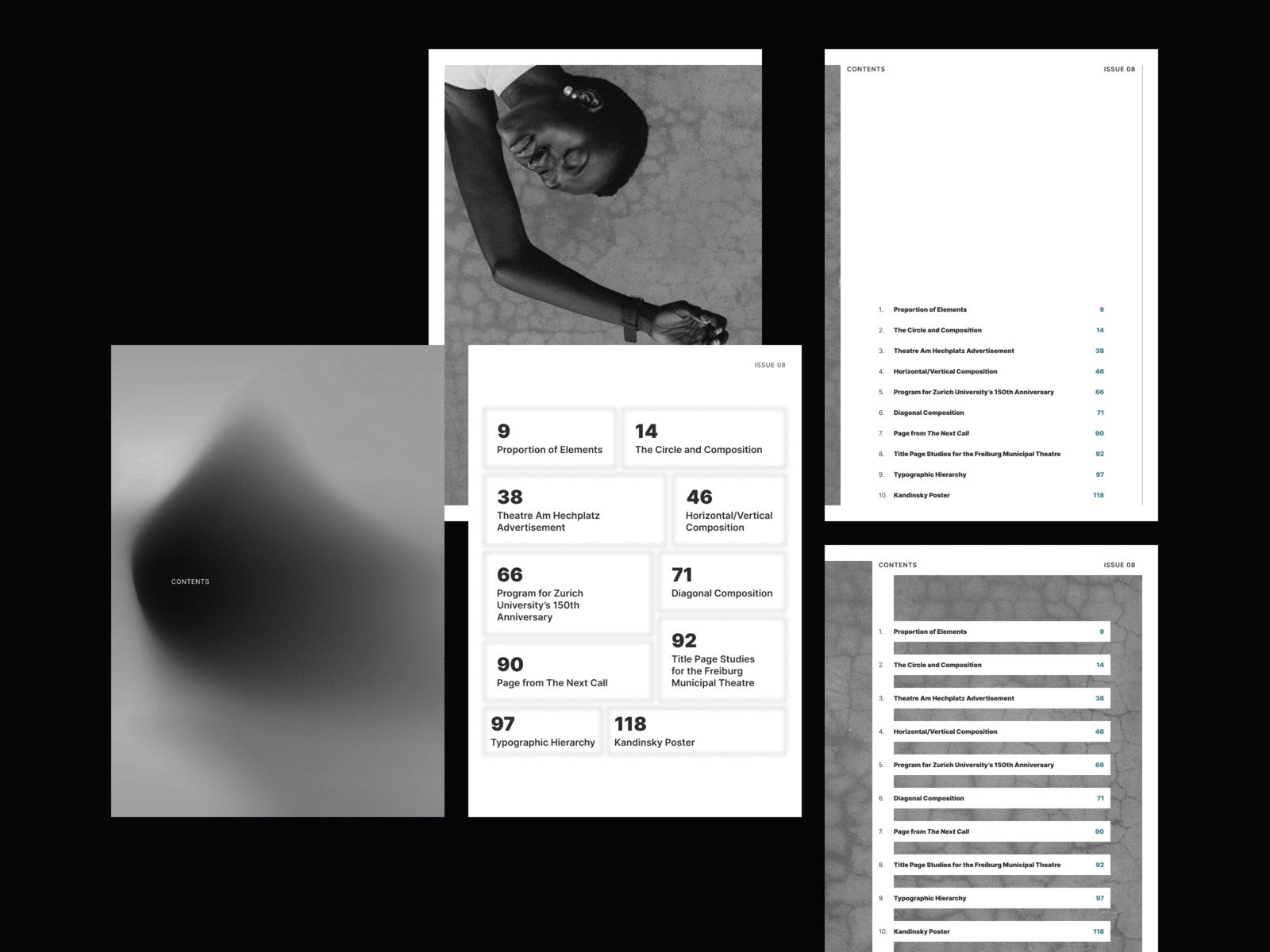 Table of contents design exploration