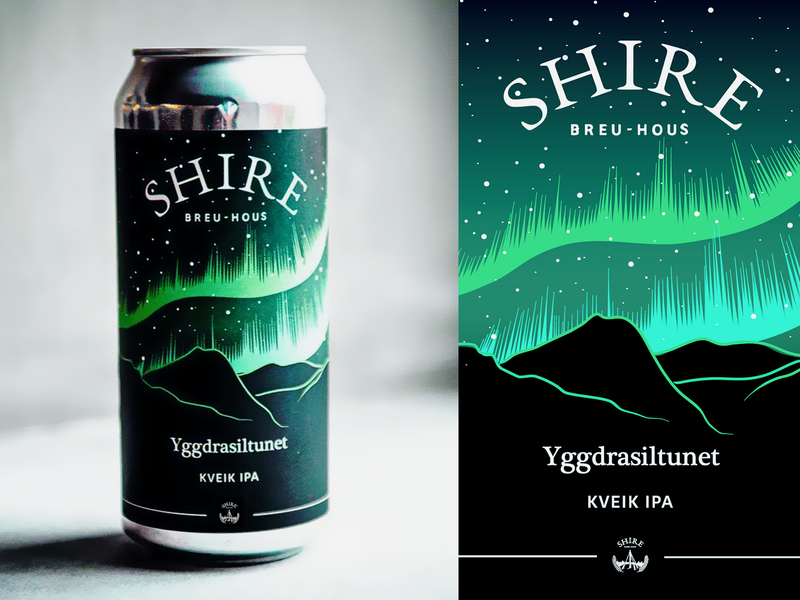 A wedding beer beer branding can dark illustration label lights neon night northern lights packaging print product