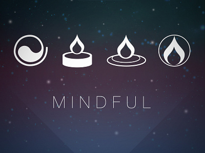 Mindful Logo Ideas candle drop fire flame icon logo meditation mindful relaxation spiritual thin