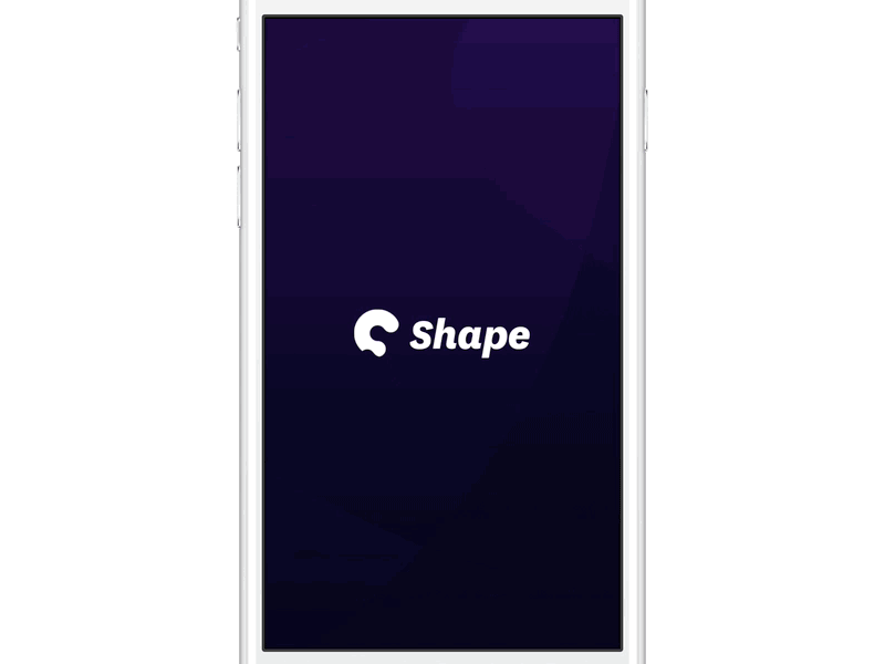 Shape Login animation form icon ios login purple sequence shapes signup uiux