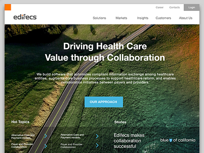 Edifecs Website health landing site web
