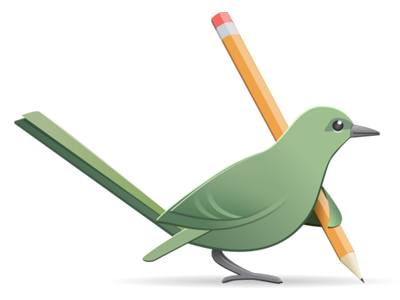 Mockingbird bird logo vector wireframe
