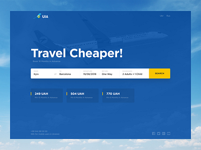 UIA Flight Booking airplane airport blue booking concept dailyui flight fly plane travel traveling uia мау