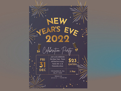 Happy New Year 2022 Party Banner