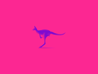 Kangaroo animal colors design draw illustration kangaroo minimal pink shadow vector
