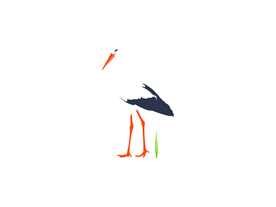 Stork Bird bird branding clean crane design digital heron icon icons illustration logos mark minimal realistic stork symbol trend vector visual water
