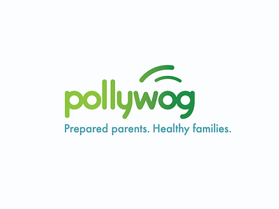 Pollywog brand gradient green identity logo logotype pollywog