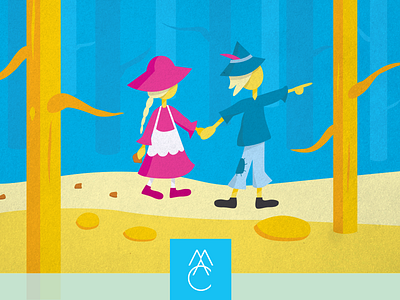 Are Breadcrumbs Still Fresh for UX? boy breadcrumbs girl gretel hansel holding hands illustration people trees ux