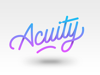 Acuity acuity cursive gradient hand lettered hand lettering lettering text type word