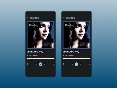 Daily UI :: 009 - Music Player (Dark) daily ui dark design material 3 mobile music player