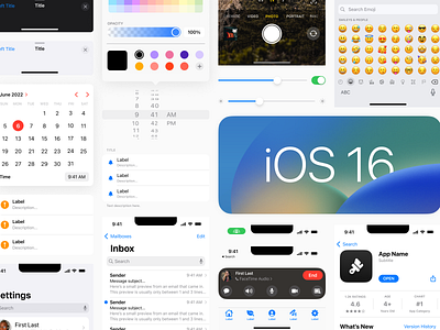 iOS 16 UI Kits daily ui design ios mobile