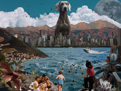 Big Dogs Bark | Jackal and the Wind album art collage cover art design dog folk graphic design illustration mixed media multimedia