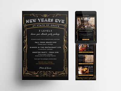 State of Grace: New Years Eve Event POS + Email Design, 2019