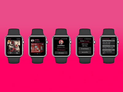 Shotsgram AppleWatch app apple apple watch glance interface ios shotsgram ui ux watch