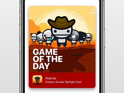 DueLito - Game of the Day appstore cartoon cartoon design featured game game of the day icon iphone mobile game western wild west