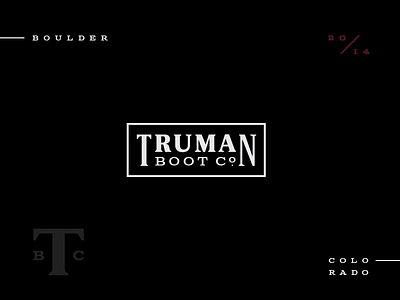 Truman Boot Co. branding colorado design layout logo logotype truman boots typography