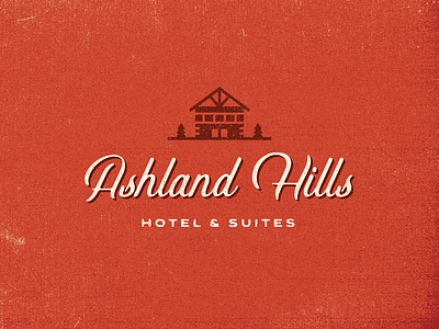 Ashland Hills forest hotel illustration oregon texture trees typography vintage