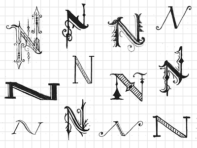 N Sketches design drawing layout lettering nature sketch thumbnail typography