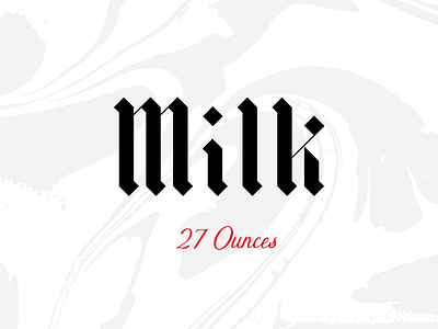 Milk blackletter milk script texture typography vintage