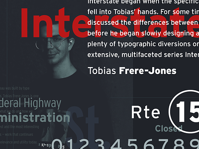 Interstate Type Specimen font bureau interstate layout lettering sans specimen tobias frere jones typography