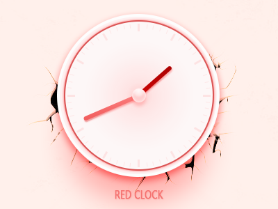 Red Clock clock red