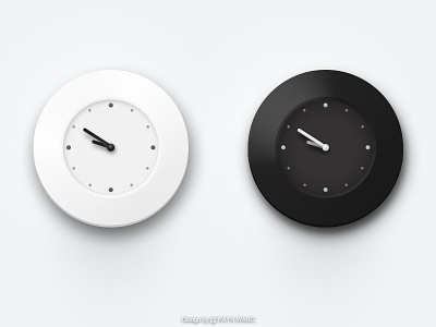 White & Black Clock
