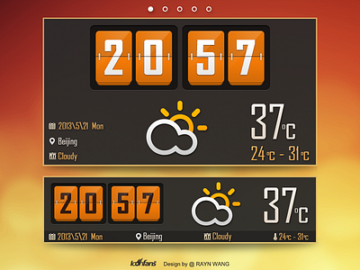 Weather Widget 3.0 beijing cloudy icon ui weather widget yellow